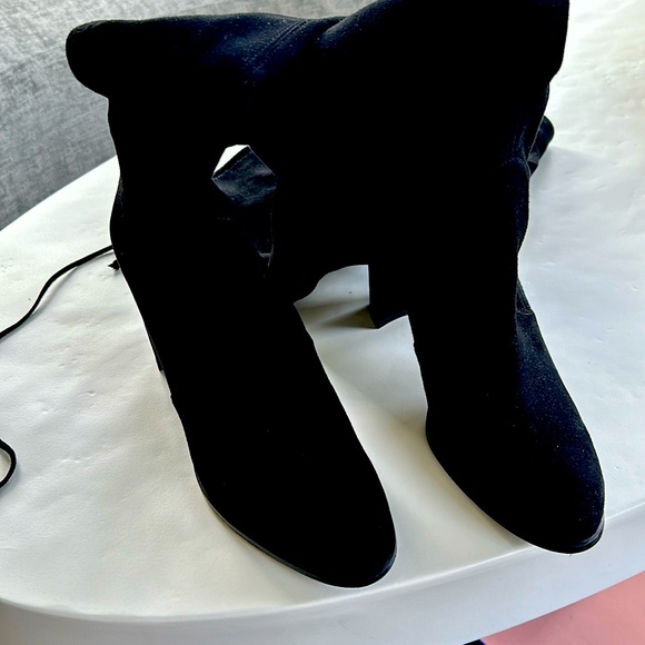 Stuart Weitzman Hiline Boot in Black Suede - Picture 2 of 13